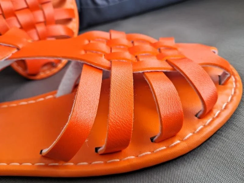 Oranje sandalen met gesp - zeer trendy - maat 38 – photo 2